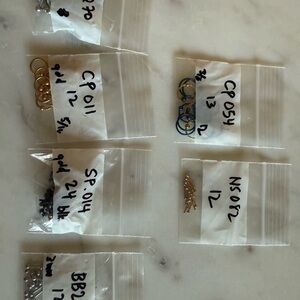 Elegant Gold and Silver Hoop Earrings for piercing all lot sold for 60